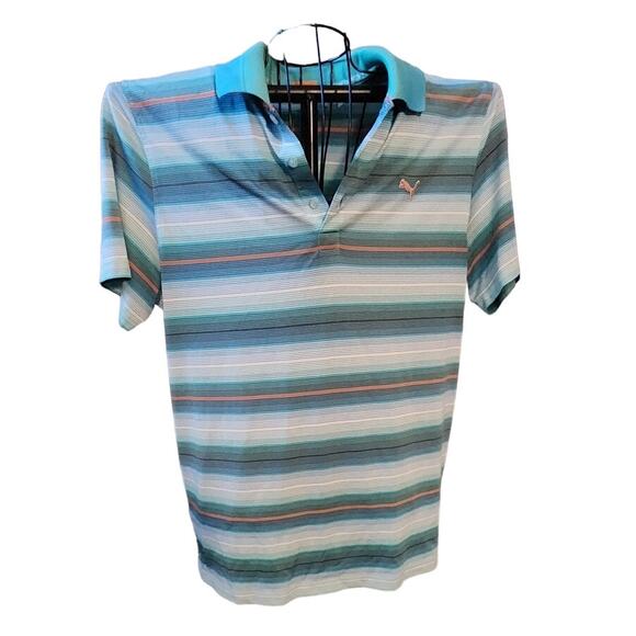 Puma Golf Men's Dry Cell Casual Polo Shirt Size L pit/pit 22" length 31" EUC‎ - Picture 1 of 10
